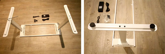 Sähköpöydän jalkojen kiinnitys ja asennus